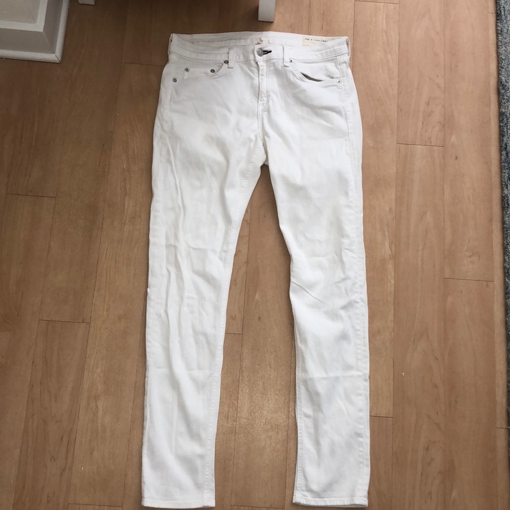 Rag & Bone “The Dre” White Boyfriend Jeans Size 29